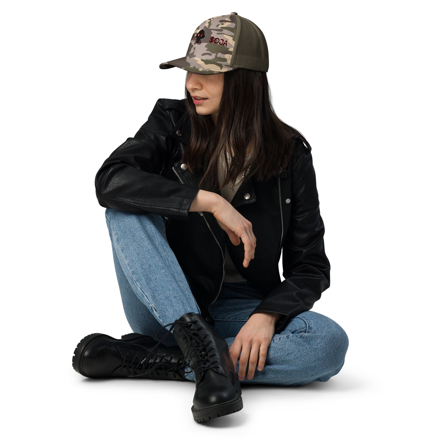 Kid $OJA Camouflage trucker hat