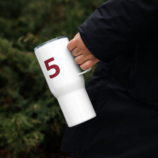 $FG Travel mug with a handle